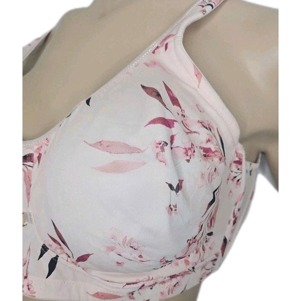 AVENUE BODY WOMEN'S 50C Pink Floral Lightly Lined No Underwire Stretch - Picture 8 of 16
